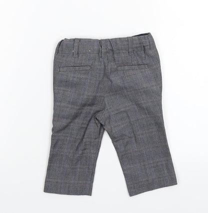 Monsoon Boys Grey Check  Capri Trousers Size 3-6 Months