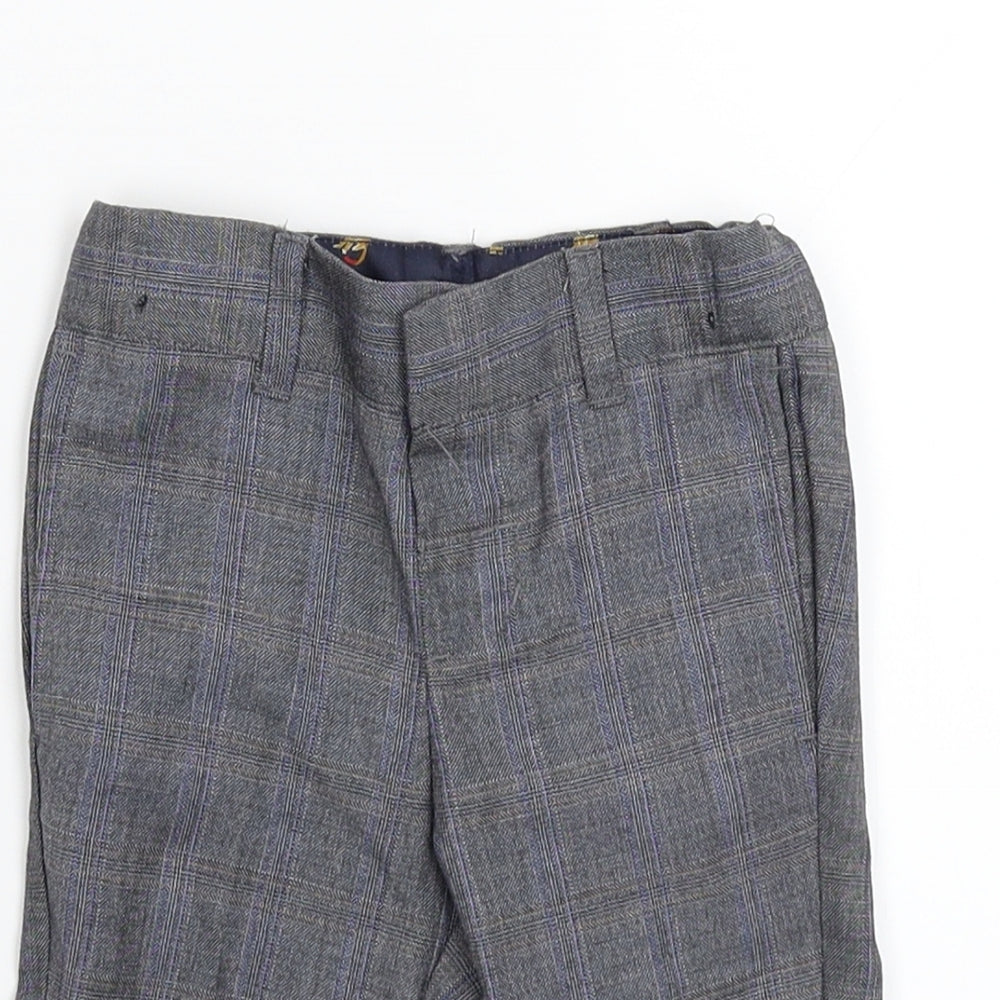 Monsoon Boys Grey Check  Capri Trousers Size 3-6 Months
