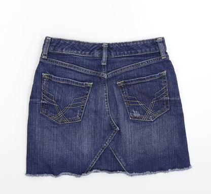 Gap Womens Blue  Denim A-Line Skirt Size 25 in
