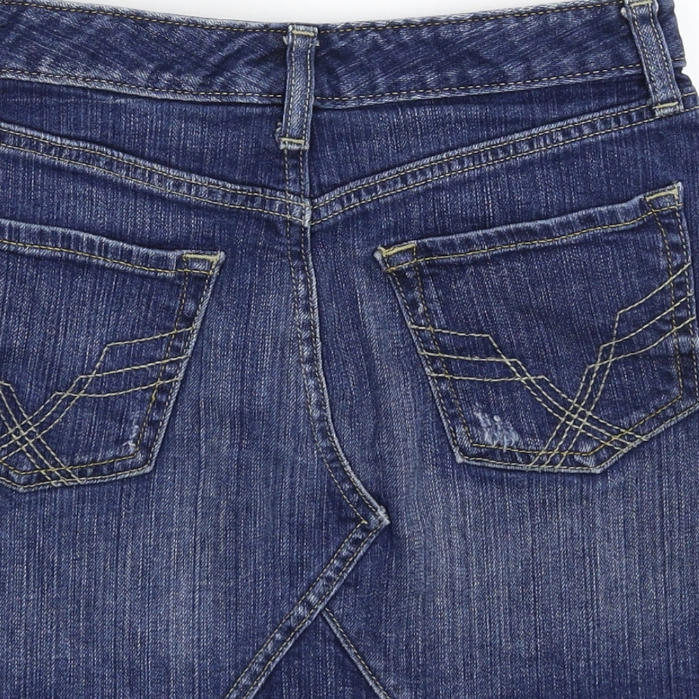 Gap Womens Blue  Denim A-Line Skirt Size 25 in