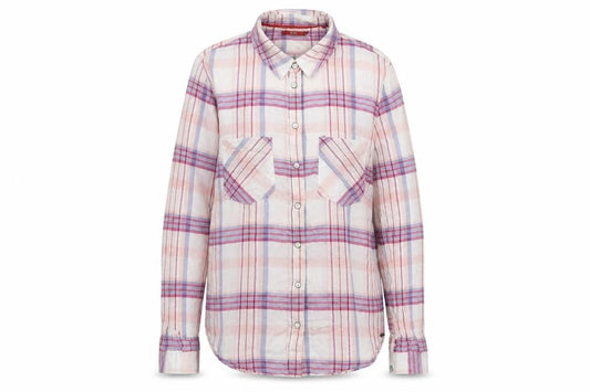edc by Esprit Womens White Check  Basic Button-Up Size S
