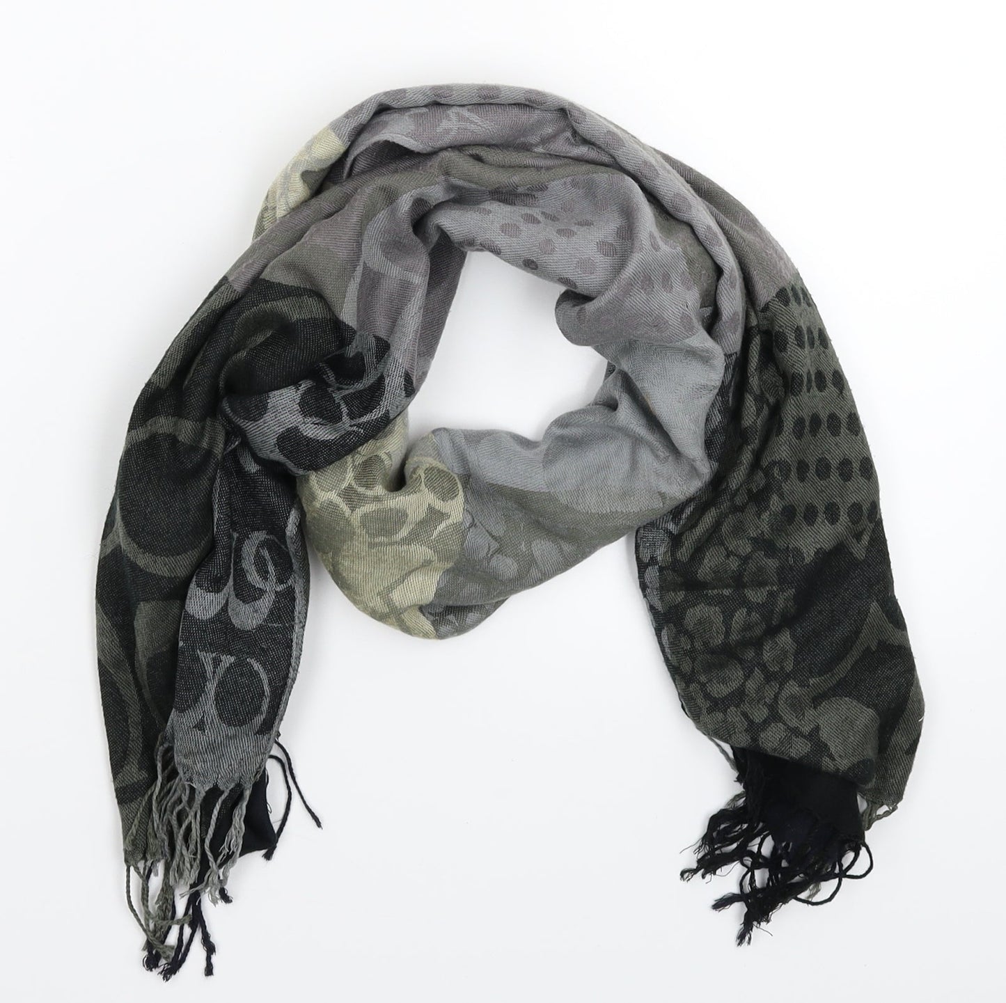 Preworn Unisex Multicoloured Animal Print Knit  Scarf