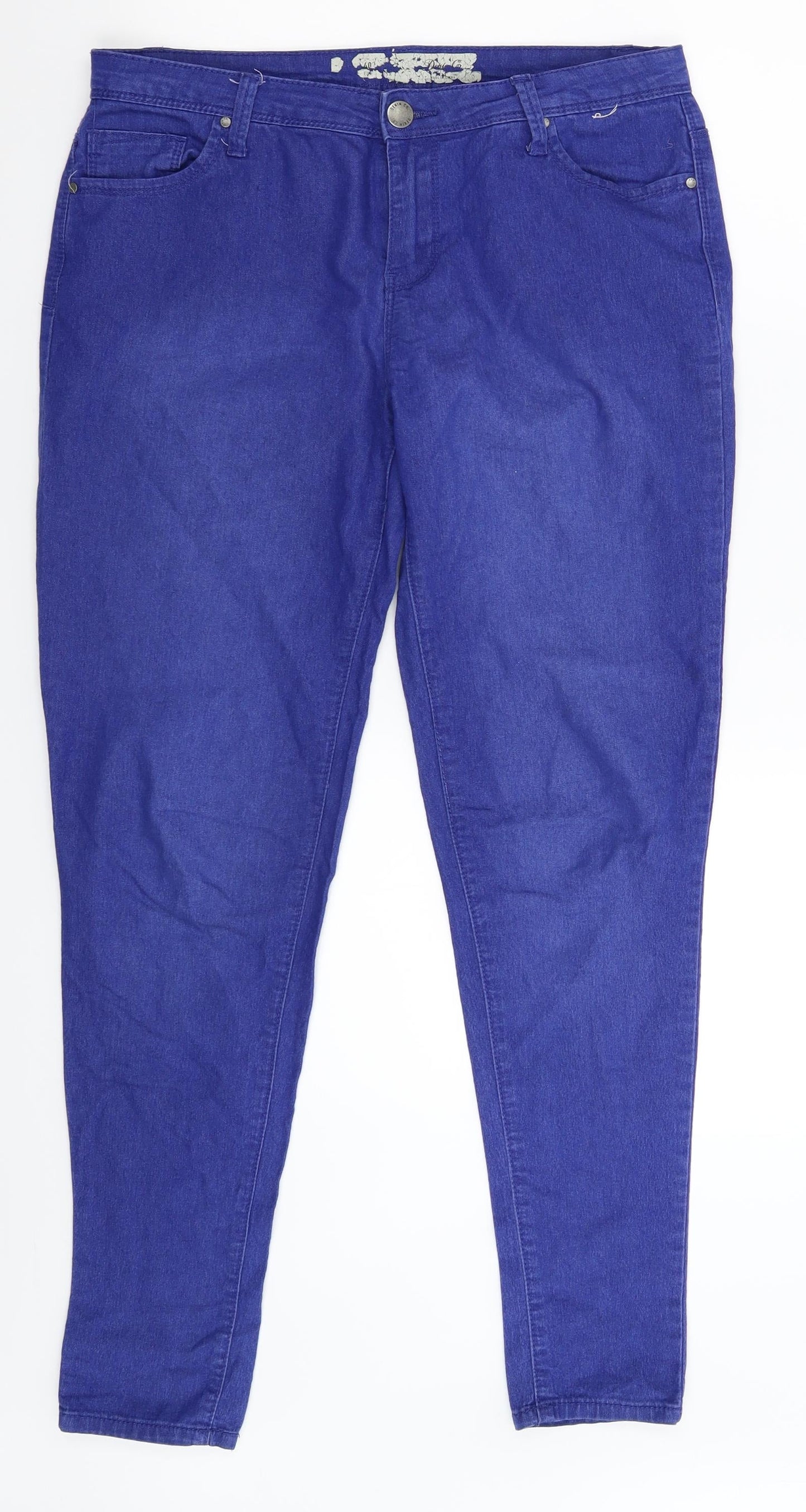 Denim & Co. Womens Blue  Denim Jegging Jeans Size 12 L30 in