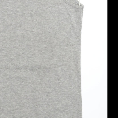Womens UK Size M Style Grey Basic Tank