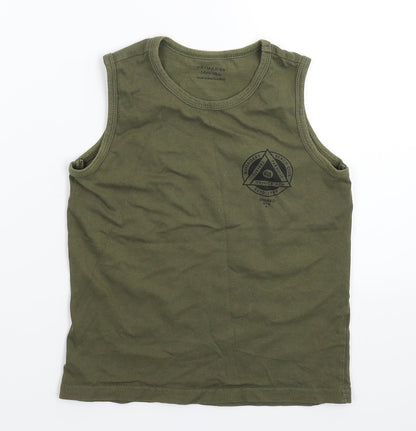 Primark Boys Green   Basic Tank Size 7-8 Years