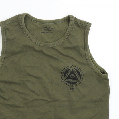 Primark Boys Green   Basic Tank Size 7-8 Years
