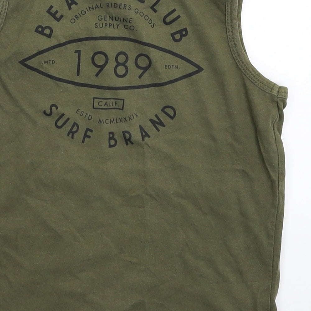 Primark Boys Green   Basic Tank Size 7-8 Years