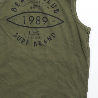 Primark Boys Green   Basic Tank Size 7-8 Years