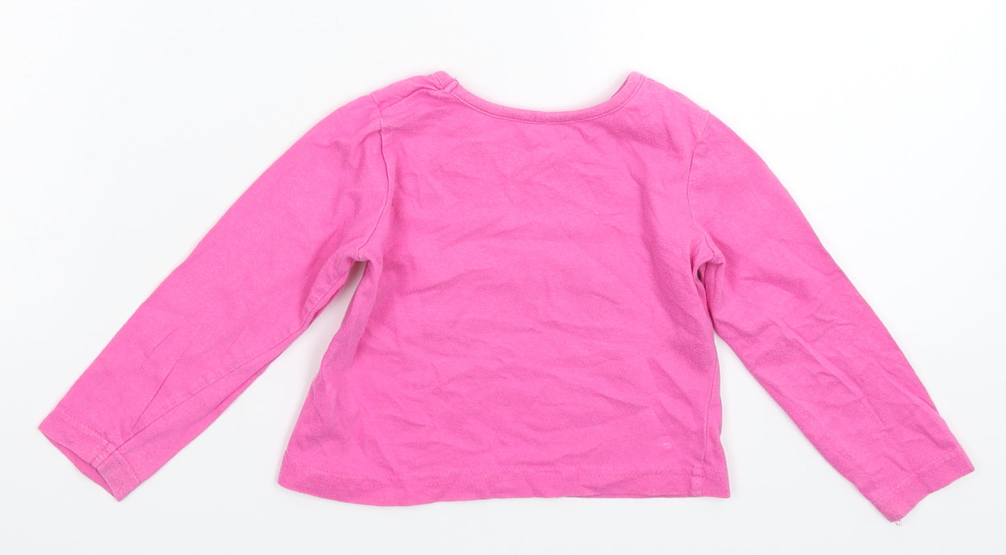 Earlydays Girls Pink   Basic T-Shirt Size 12-18 Months