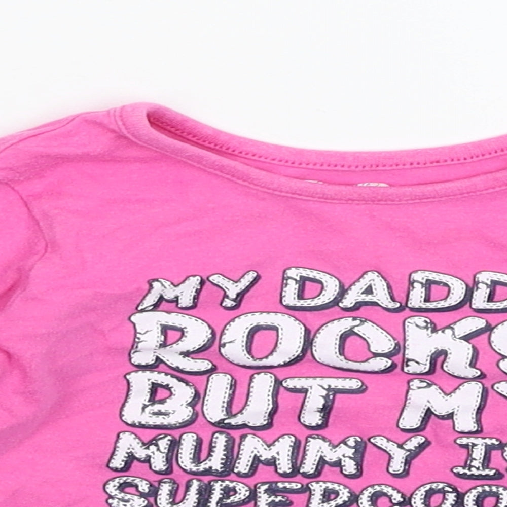 Earlydays Girls Pink   Basic T-Shirt Size 12-18 Months