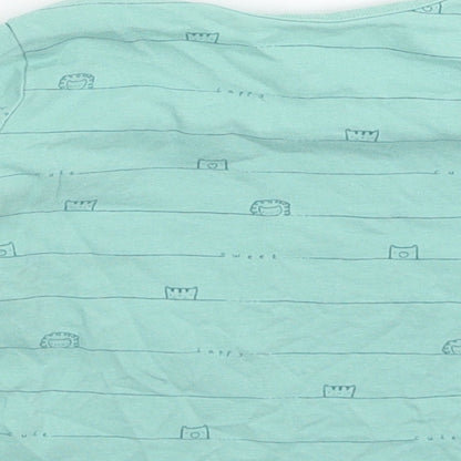 George Baby Green Striped  Basic T-Shirt Size 6-9 Months