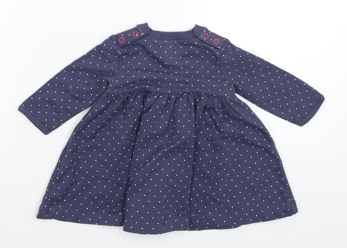 Marks and Spencer Girls Blue Spotted  Fit & Flare  Size 0-3 Months