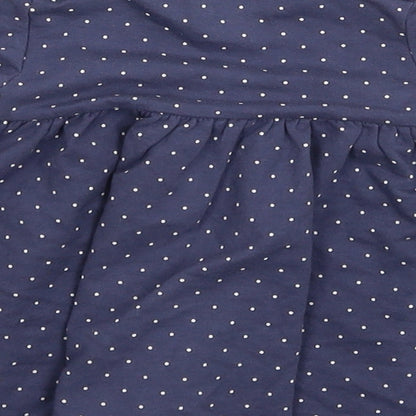 Marks and Spencer Girls Blue Spotted  Fit & Flare  Size 0-3 Months