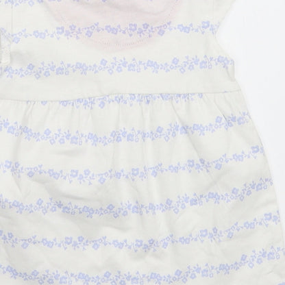 George Girls White Floral  Fit & Flare  Size 0-3 Months
