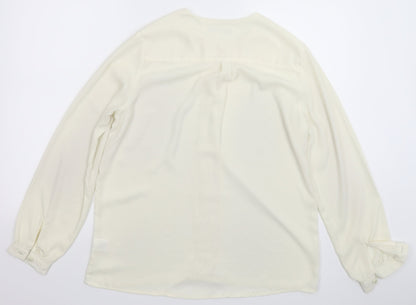 Avenue Womens White   Basic Blouse Size 14