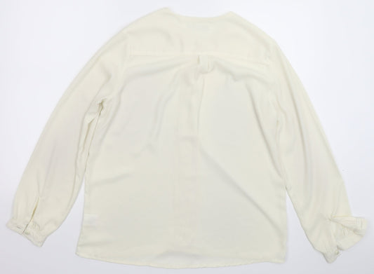 Avenue Womens White   Basic Blouse Size 14