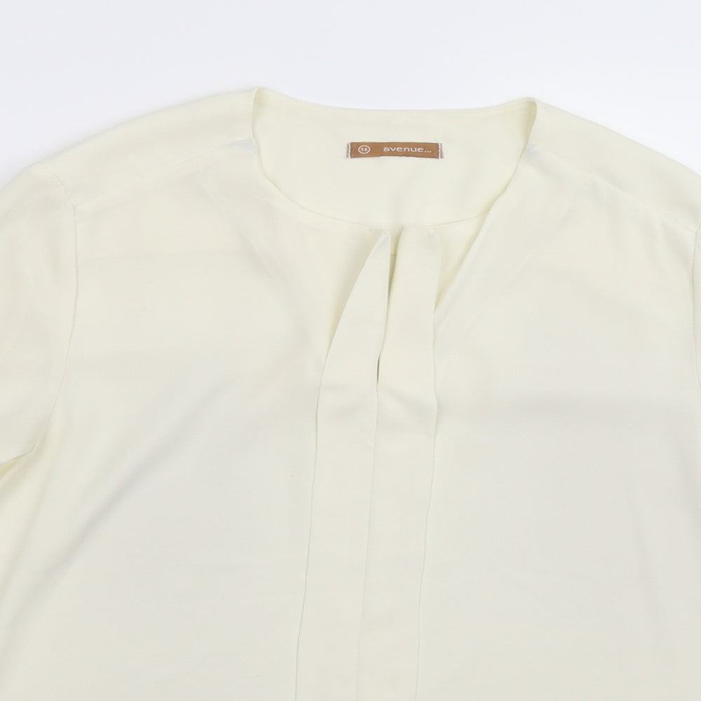 Avenue Womens White   Basic Blouse Size 14