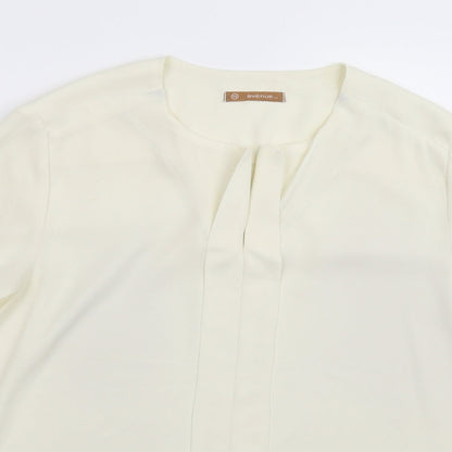 Avenue Womens White   Basic Blouse Size 14