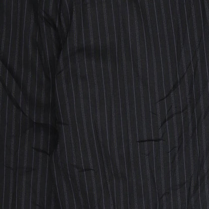 Karl Jackson Mens Black Striped  Dress Pants Trousers Size 34 L27 in