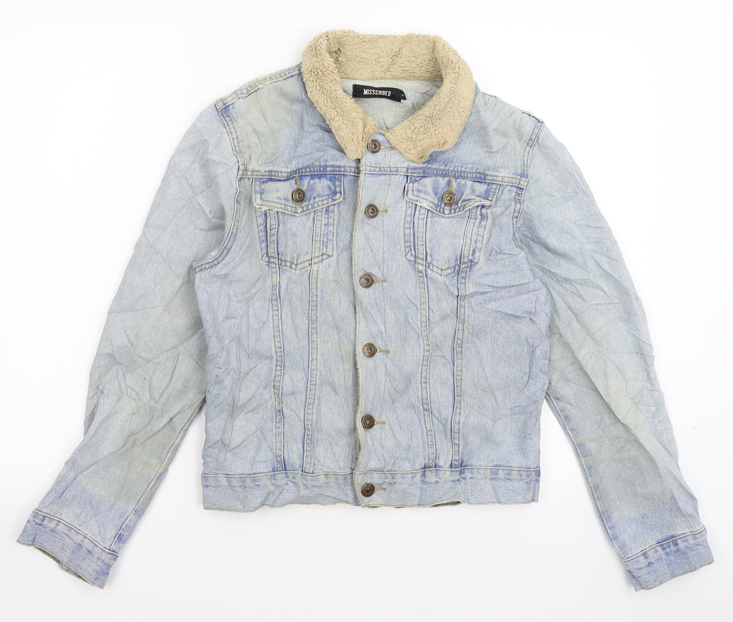 Missguided Womens Blue  Denim Jacket  Size 8
