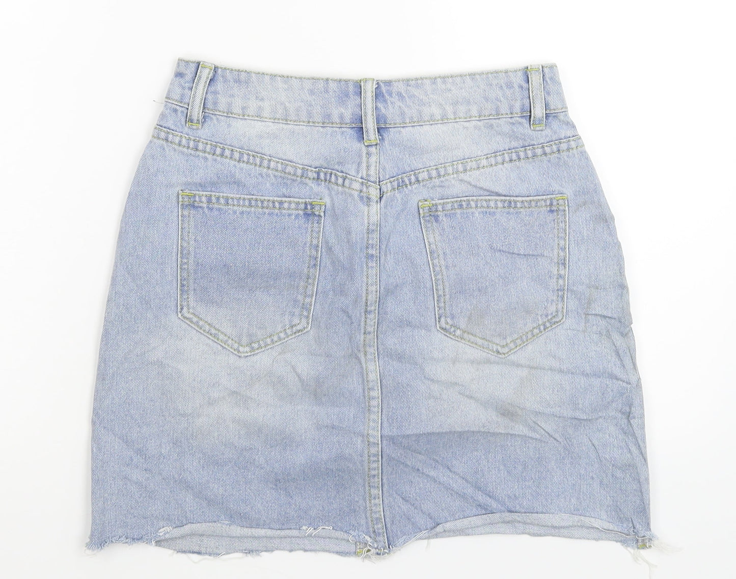 PRETTYLITTLETHING Womens Blue  Denim Mini Skirt Size 6