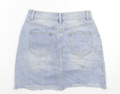 PRETTYLITTLETHING Womens Blue  Denim Mini Skirt Size 6