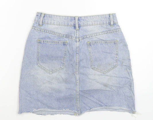 PRETTYLITTLETHING Womens Blue  Denim Mini Skirt Size 6