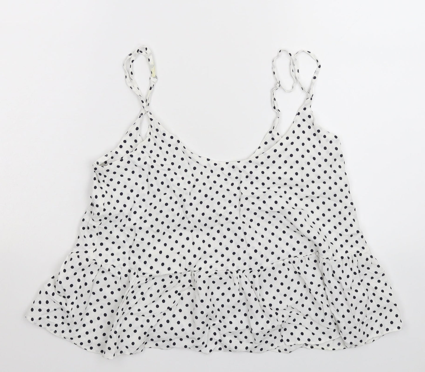 Womens UK Size 6 Topshop White Basic Tank