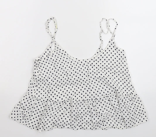 Womens UK Size 6 Topshop White Basic Tank