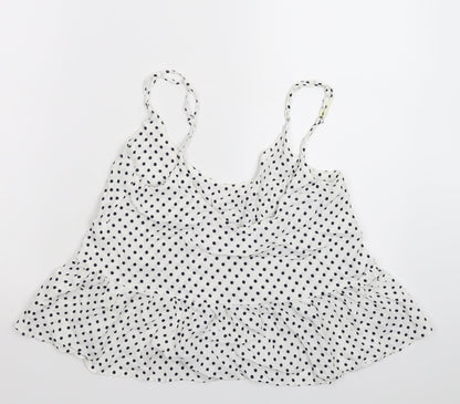 Womens UK Size 6 Topshop White Basic Tank