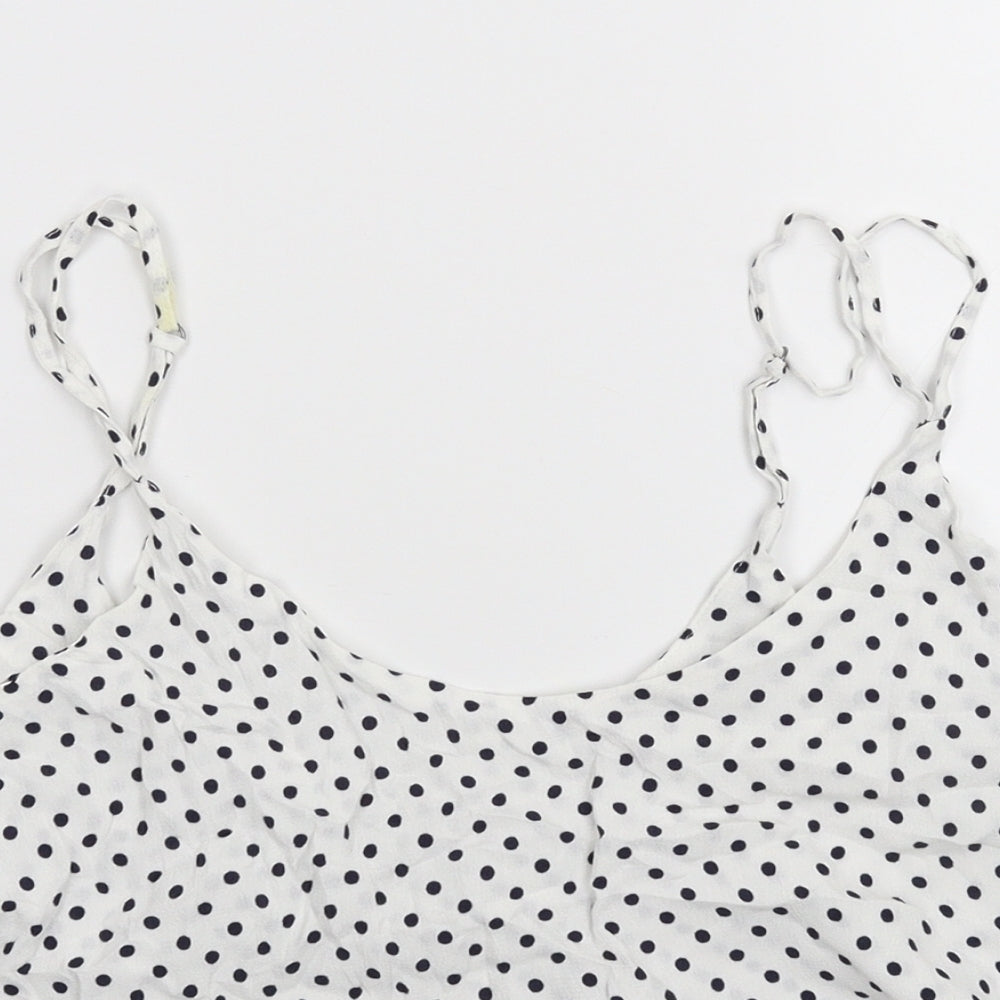 Womens UK Size 6 Topshop White Basic Tank