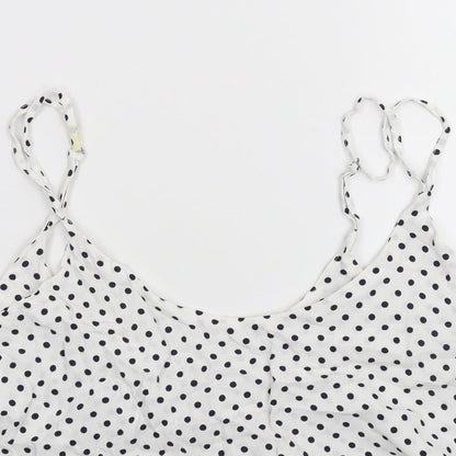 Womens UK Size 6 Topshop White Basic Tank