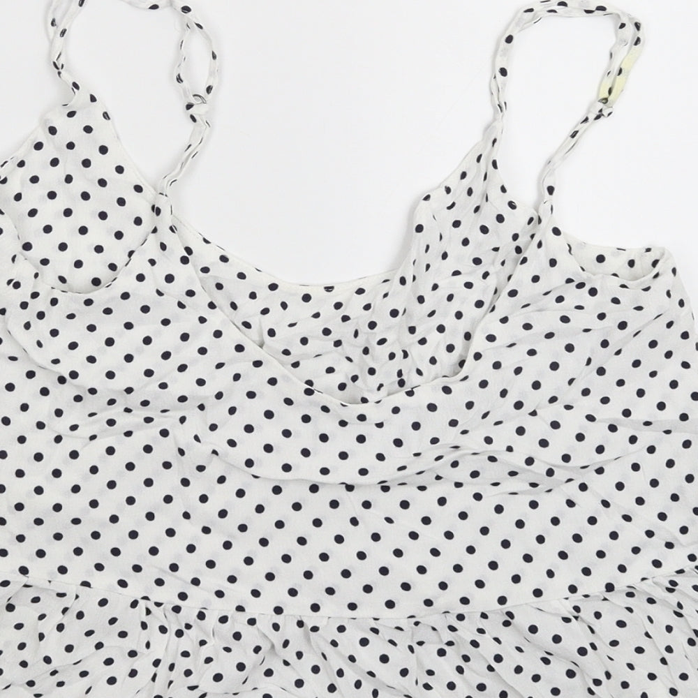 Womens UK Size 6 Topshop White Basic Tank