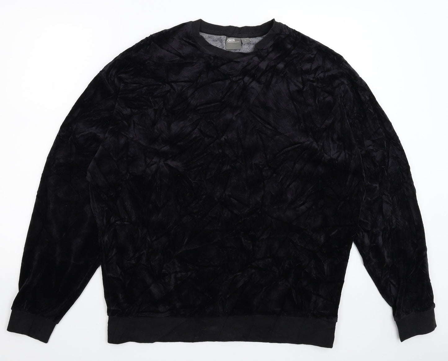 Mens UK Size S ASOS Black Pullover Sweatshirt
