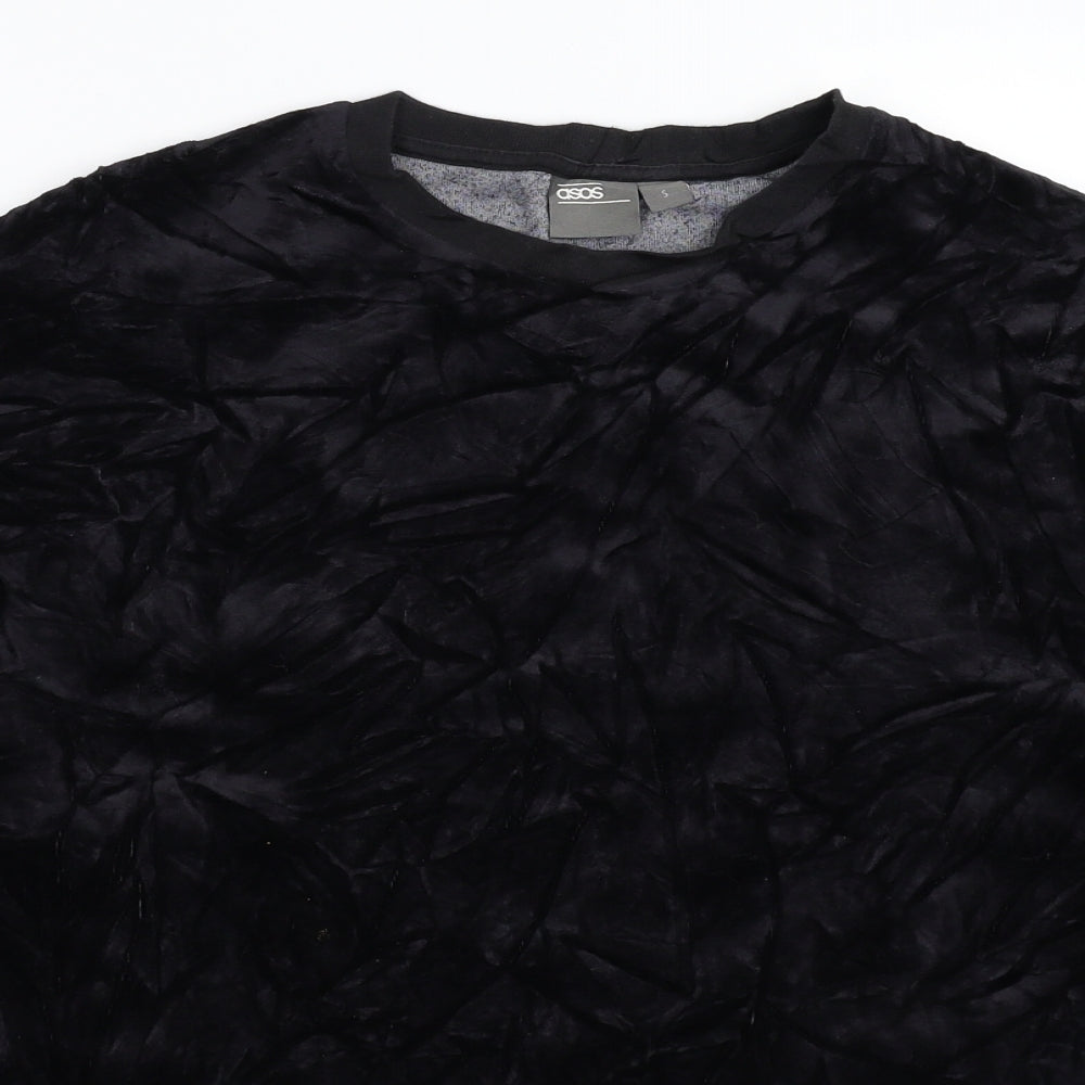 Mens UK Size S ASOS Black Pullover Sweatshirt