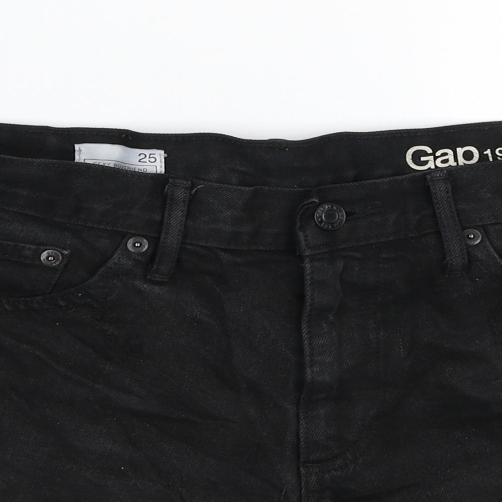 Gap Womens Black  Denim Hot Pants Shorts Size 30 in