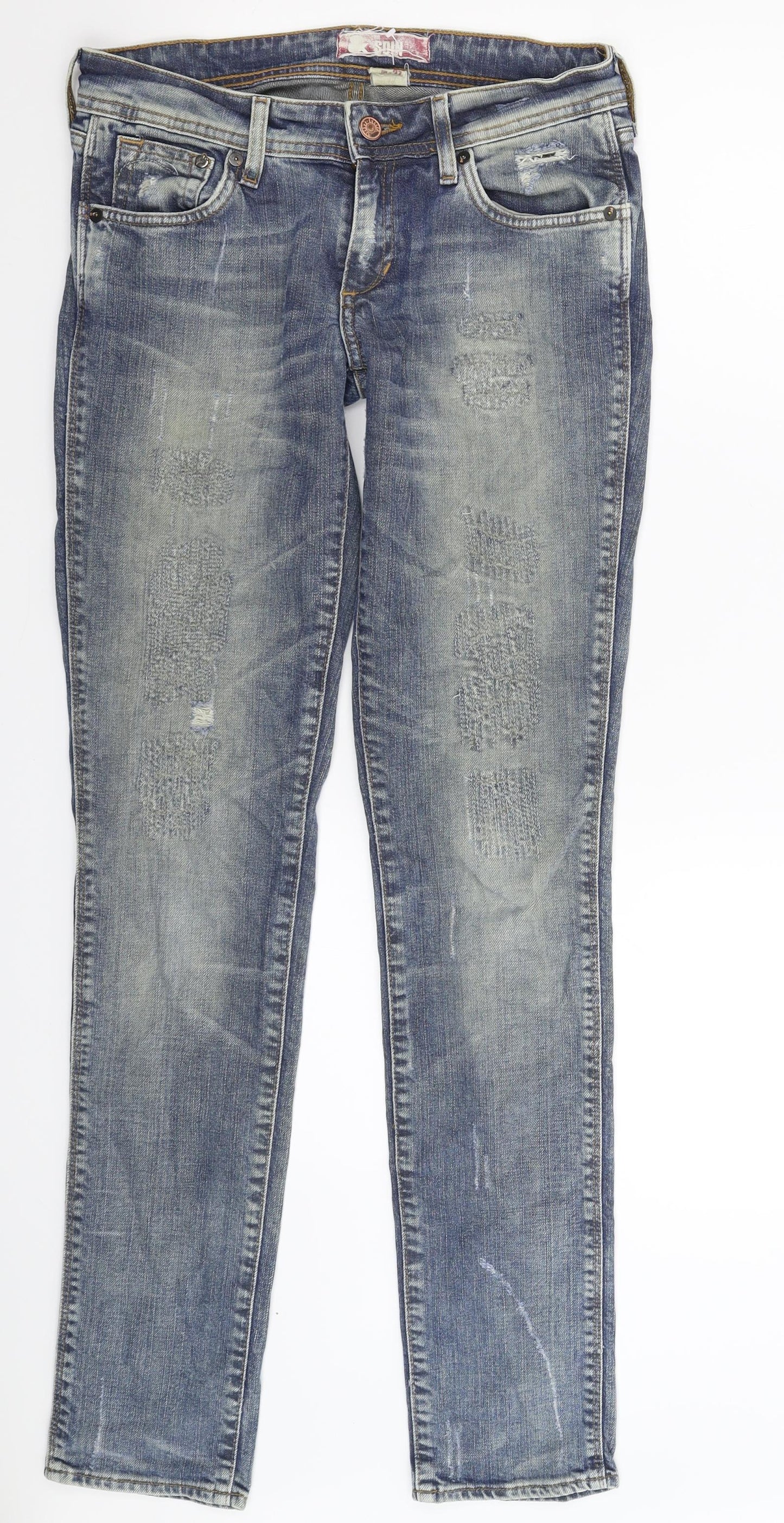 Womens UK Size 27 in H&M Extra-Slim Fit Skinny Blue Jeans
