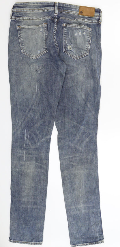 Womens UK Size 27 in H&M Extra-Slim Fit Skinny Blue Jeans