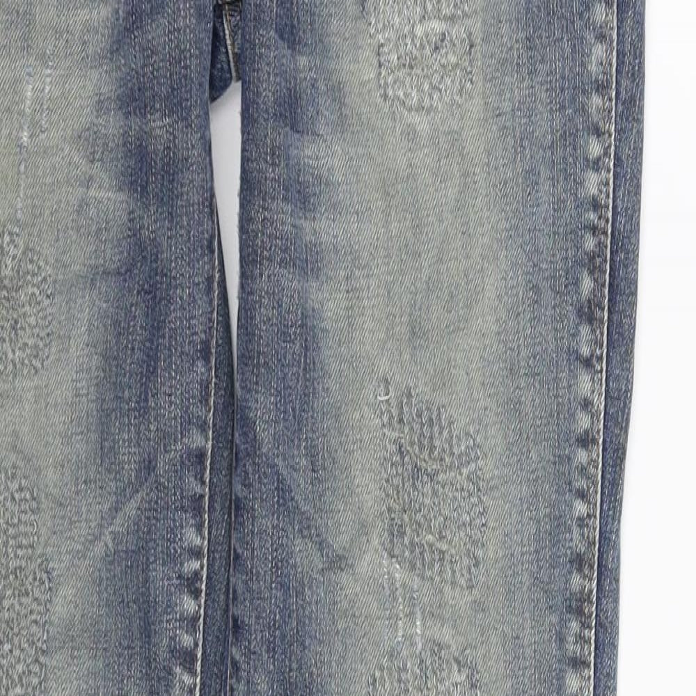 Womens UK Size 27 in H&M Extra-Slim Fit Skinny Blue Jeans