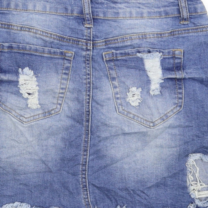 FOREVER 21 Womens Blue  Denim Straight & Pencil Skirt Size 26 in