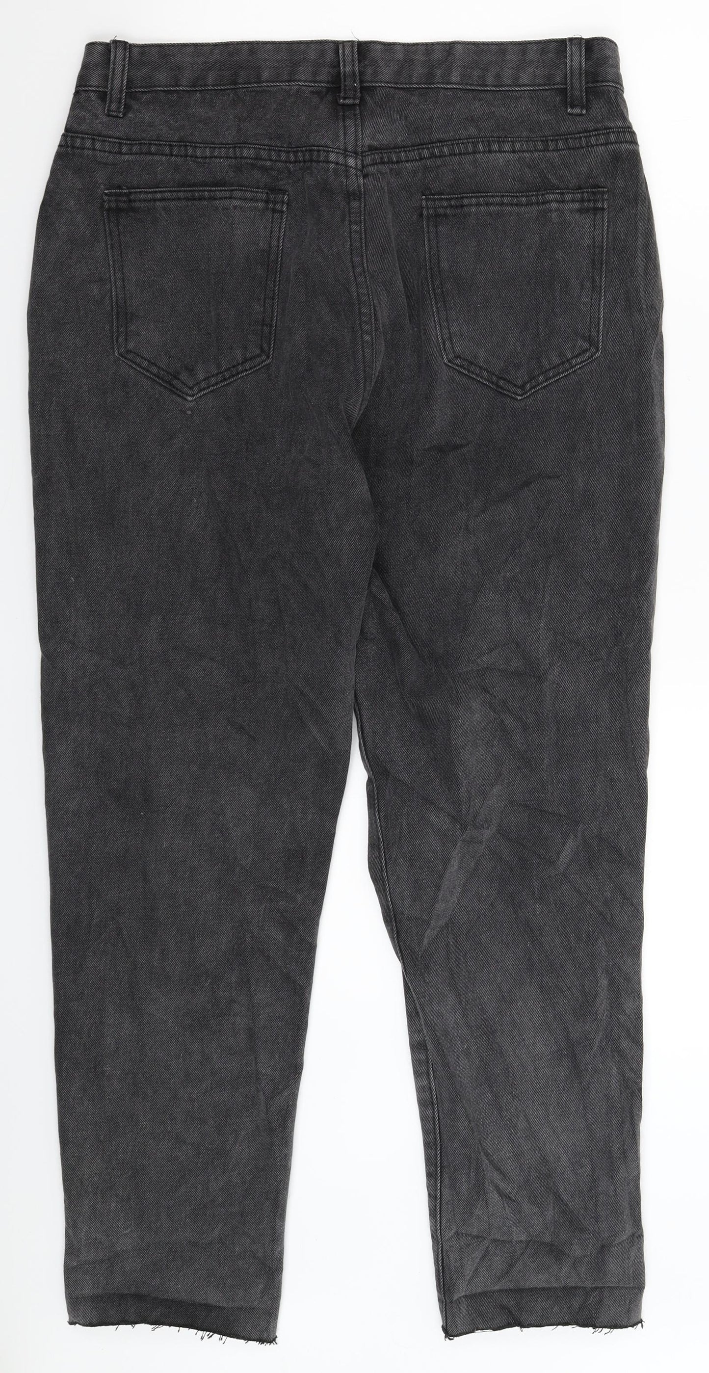 SheIn Womens Black  Denim Straight Jeans Size M L27 in