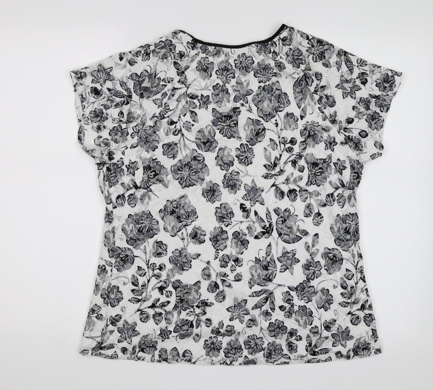 Womens UK Size L Saloos White Basic T-Shirt