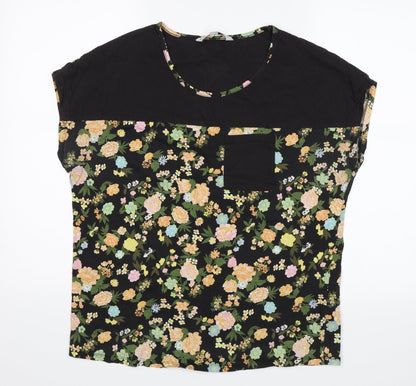 Womens UK Size 12 Capsule Black Basic T-Shirt