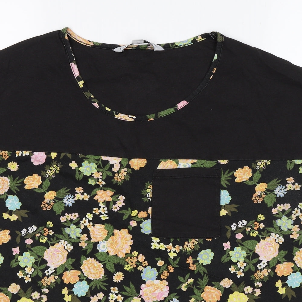 Womens UK Size 12 Capsule Black Basic T-Shirt