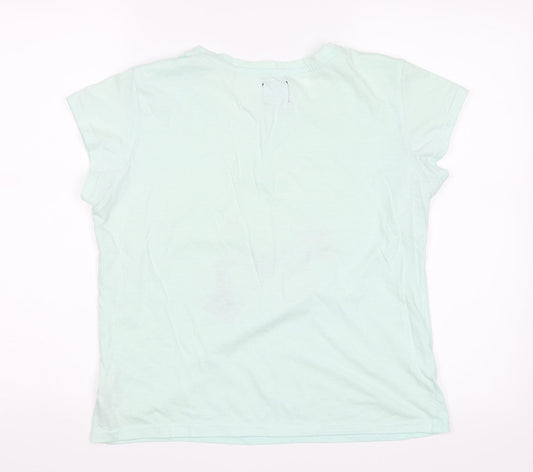 Womens UK Size M Love to Lounge Green Basic T-Shirt
