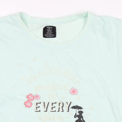 Womens UK Size M Love to Lounge Green Basic T-Shirt