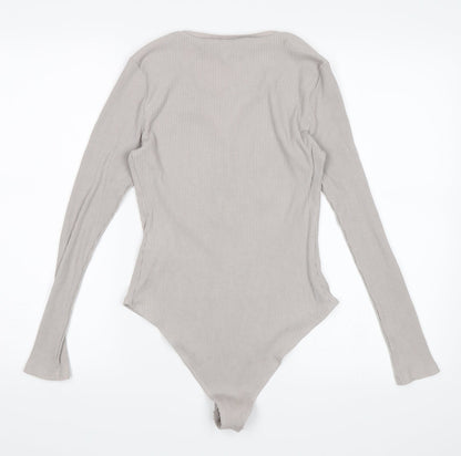 Primark Womens Grey   Bodysuit One-Piece Size S