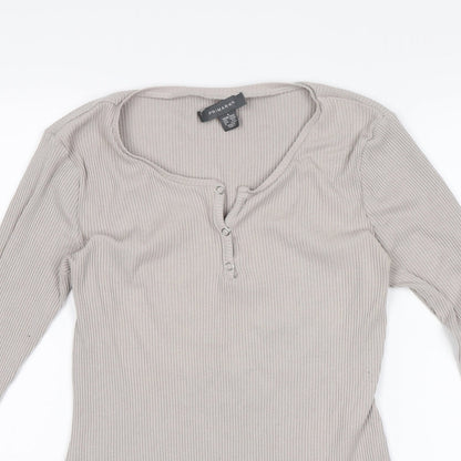 Primark Womens Grey   Bodysuit One-Piece Size S