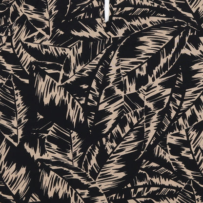 F&F Womens Black Floral  Basic Blouse Size 12