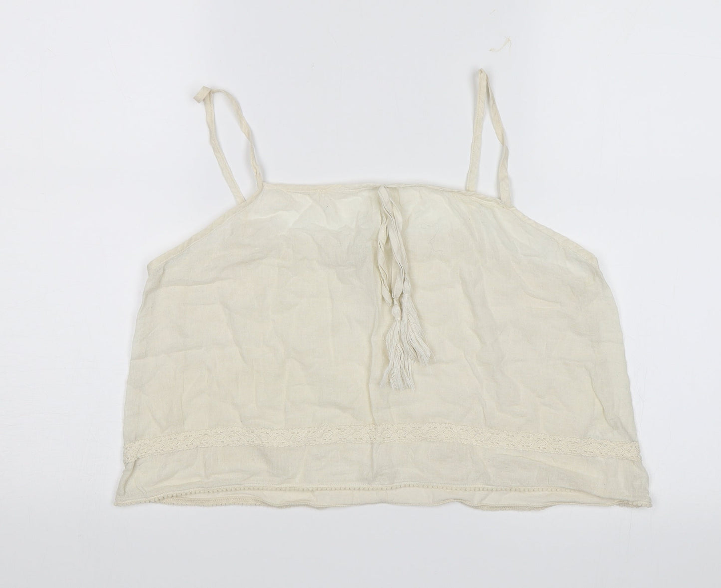 Womens UK Size 12 River Island White Camisole T-Shirt
